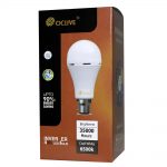 Oclive Led Rechargeable Emergency 9 watt Inverter Bulb (Cool White) Pack of 2